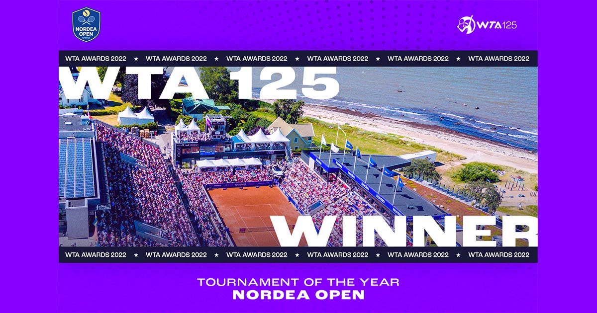 Nordea Open in Bastad named WTA 125 Tournament of the Year for 2022
