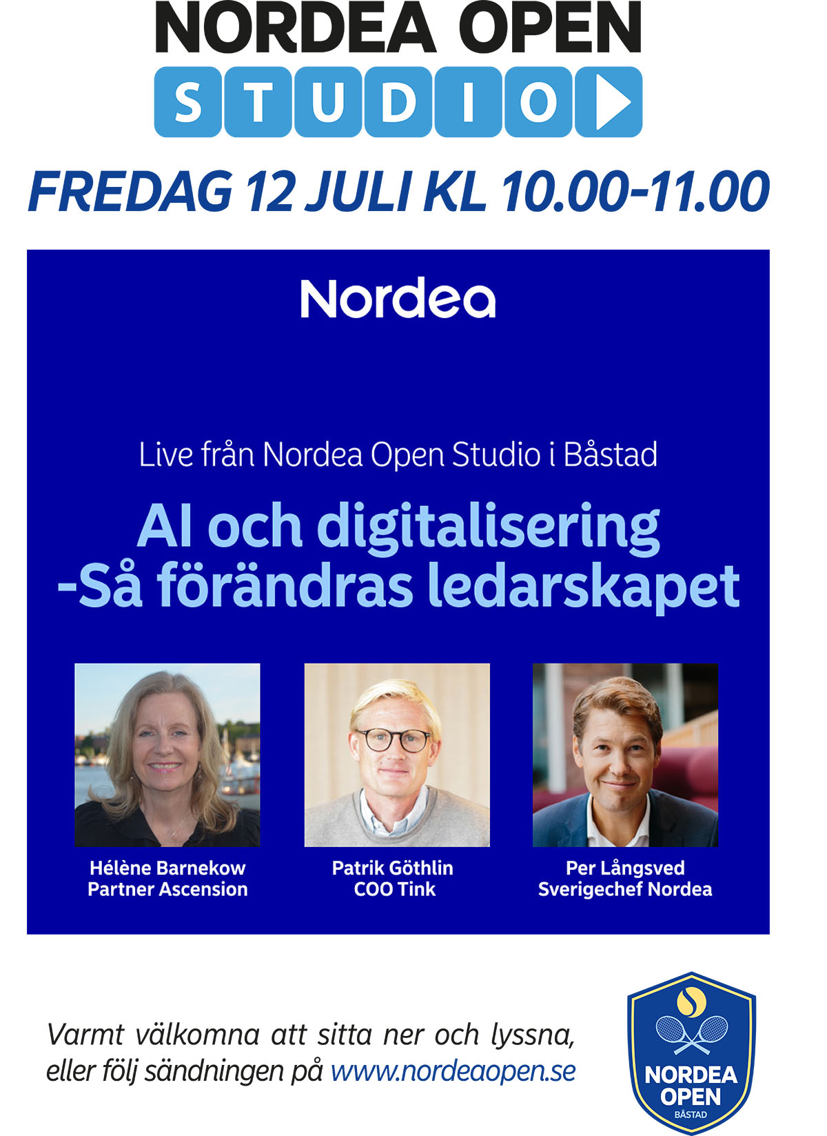 Nordea Open Studio 12 juli Nordea Open Båstad 7/720/7 2025 WTA